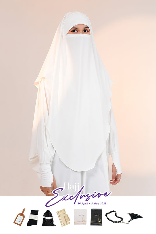 Hajj Exclusive Gift Set Butterfly Abaya and Khimar Niqab in Moonlight