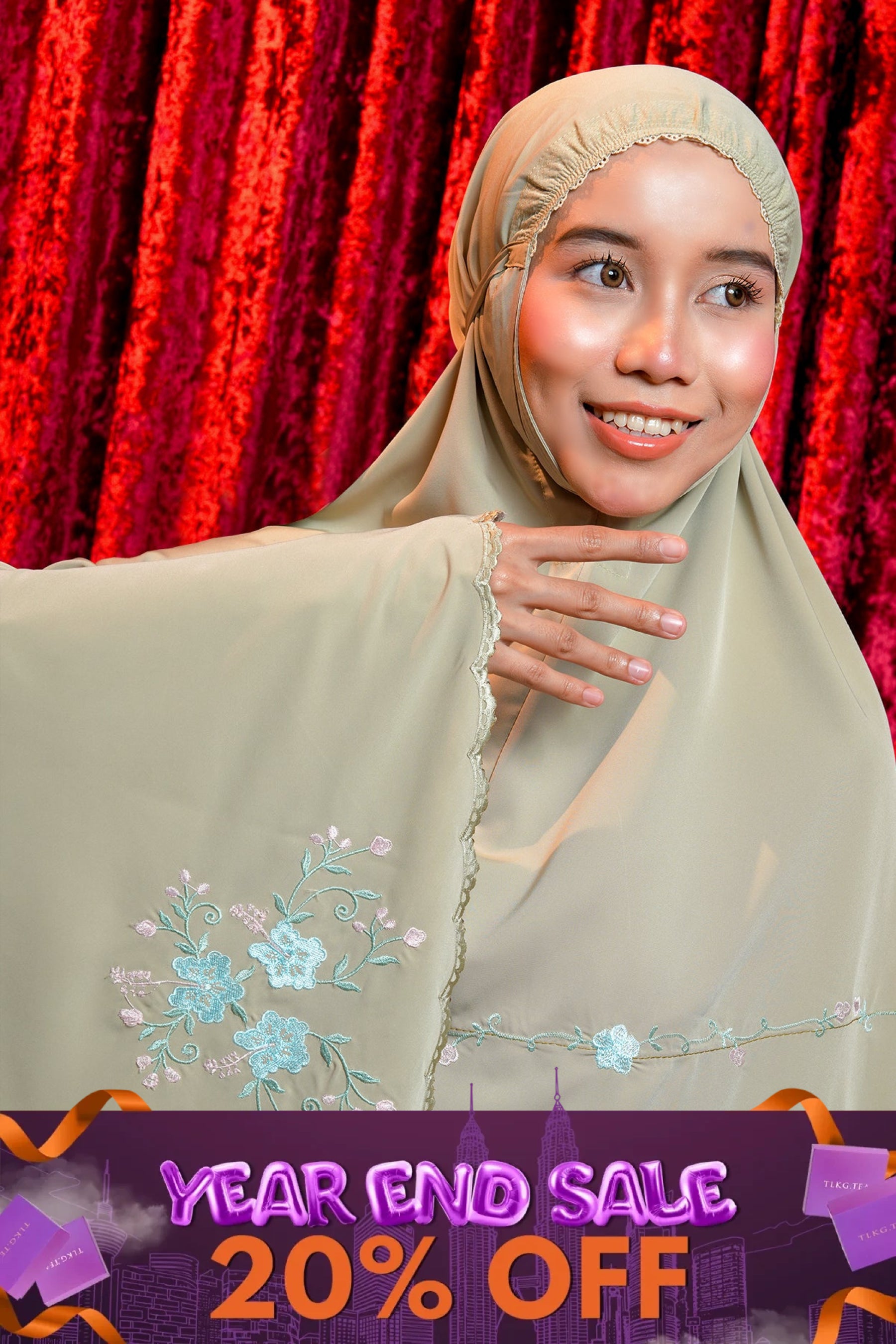 The Hibiscus in Matcha Prayer Wear