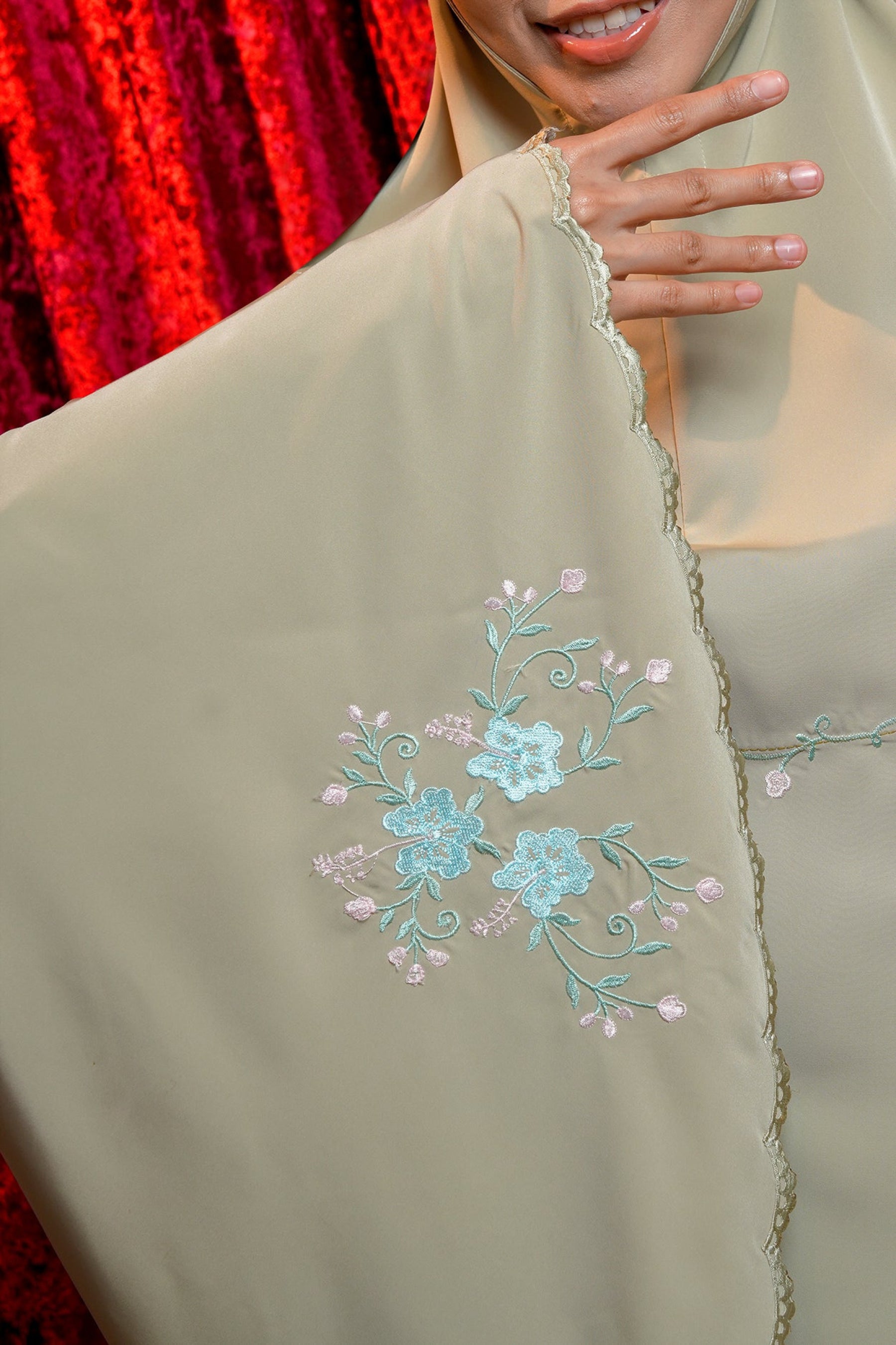 The Hibiscus in Matcha Prayer Wear