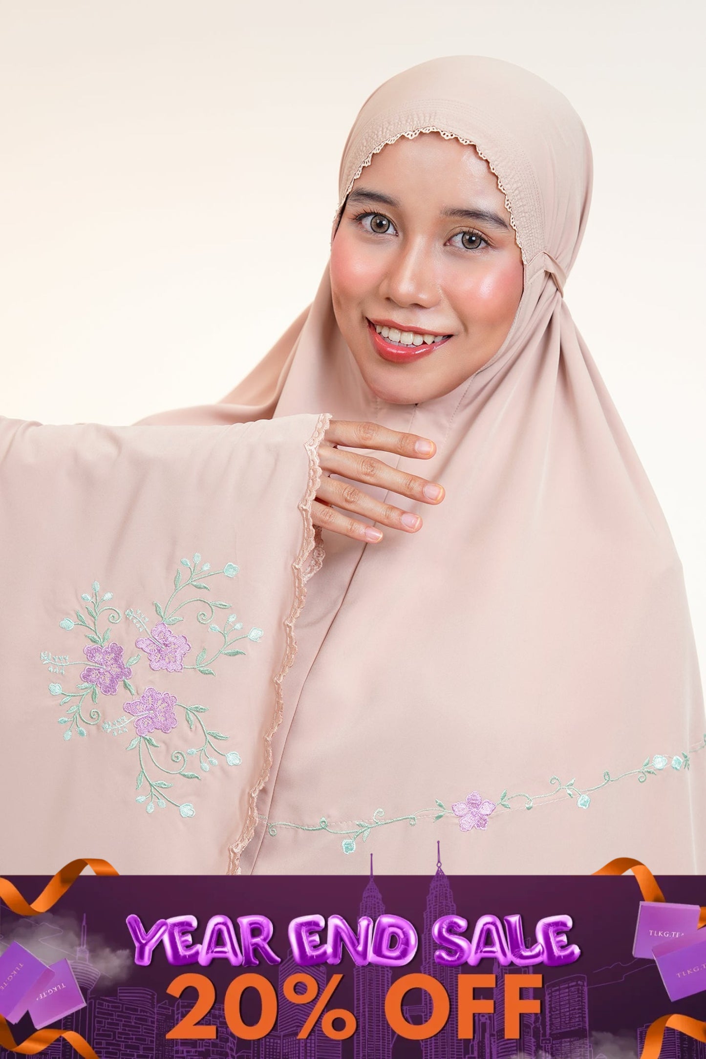 The Hibiscus in Milk Tea Prayer Wear