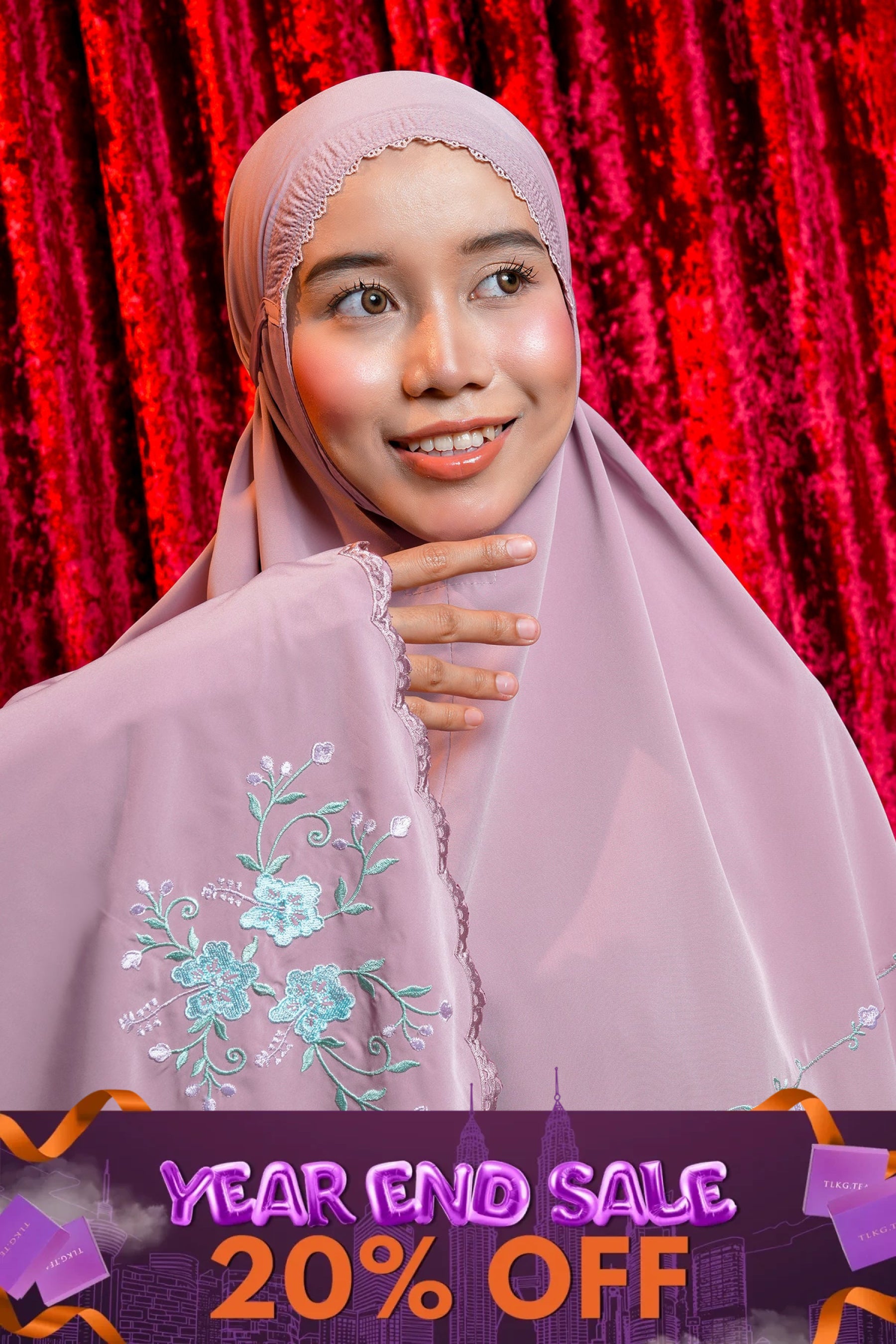 The Hibiscus in Rose Prayer Wear