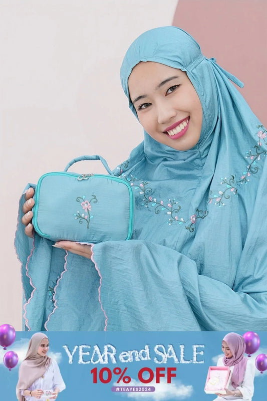 Premium Travel Telekung In Mint Prayer Wear