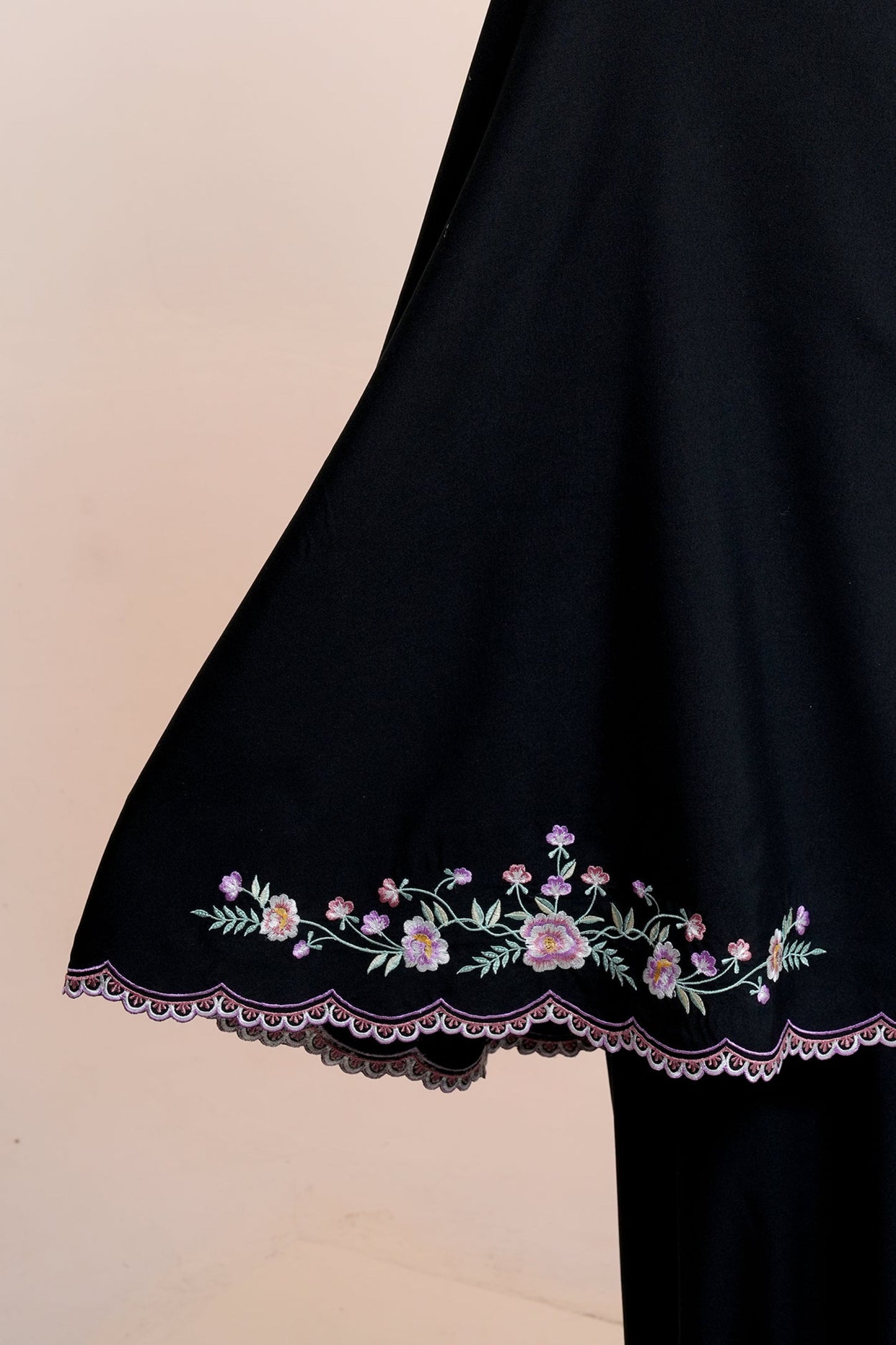 Leora in Black Prayer Wear