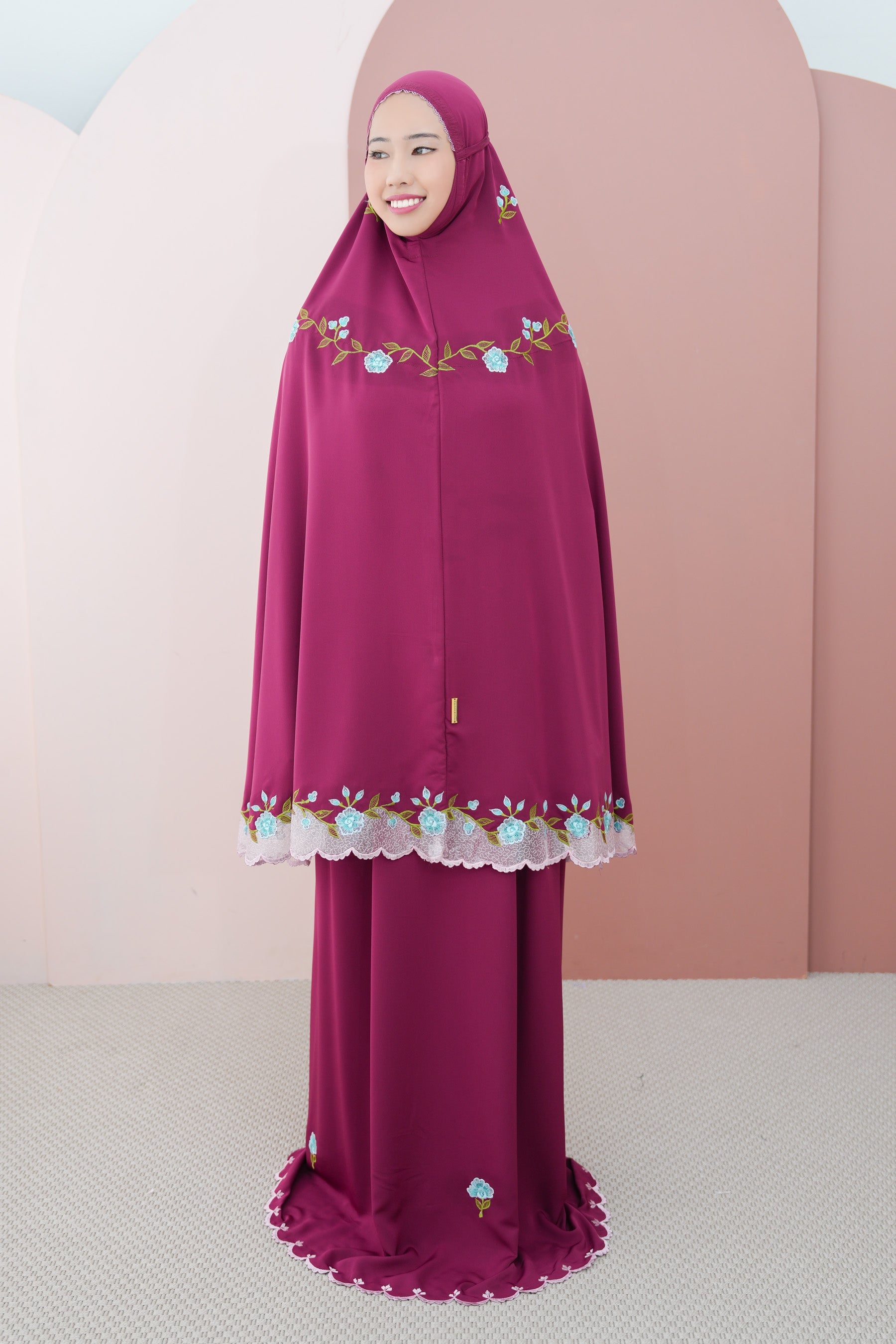 Lotus In Burgundy Prayer Wear