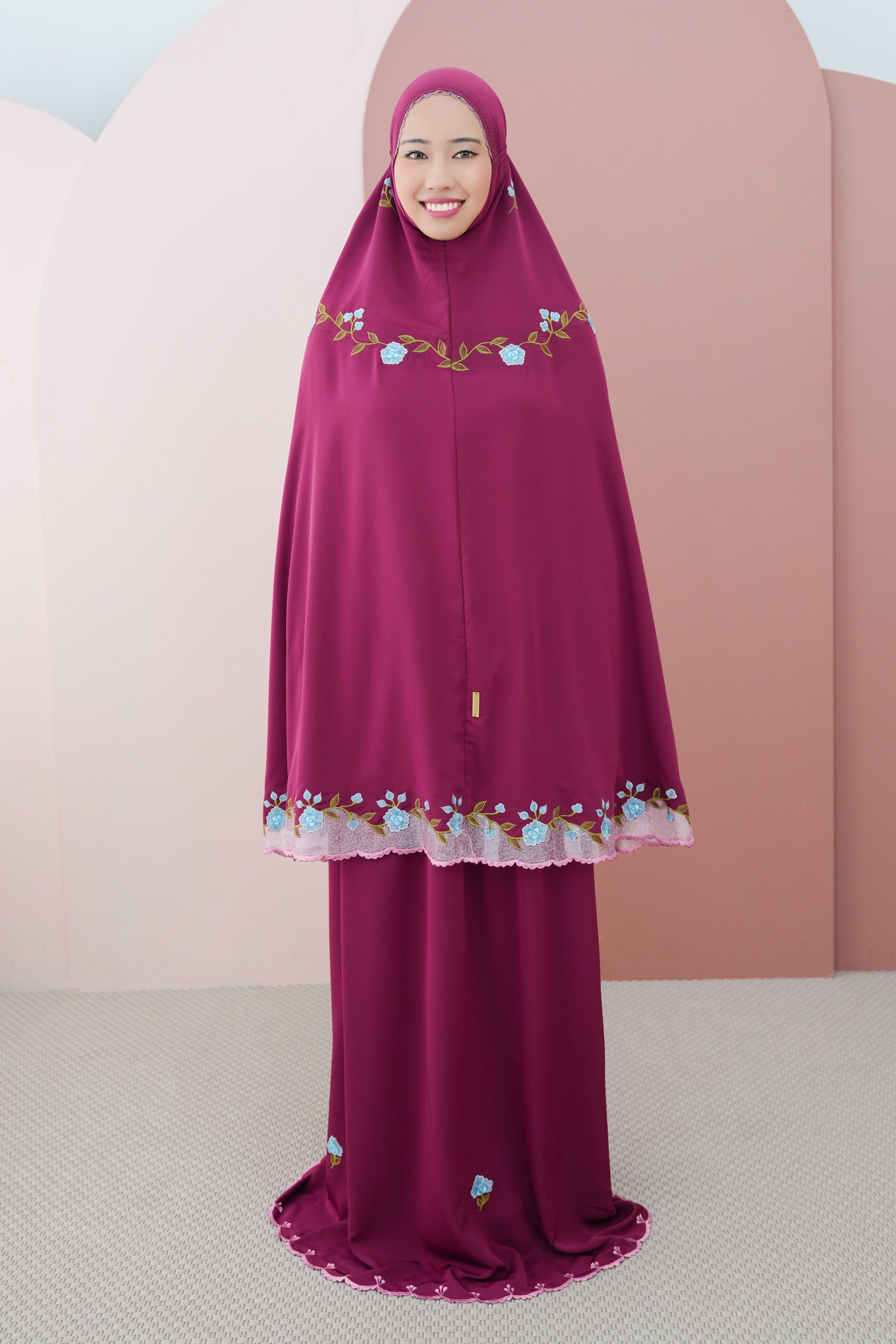 Lotus In Burgundy Prayer Wear