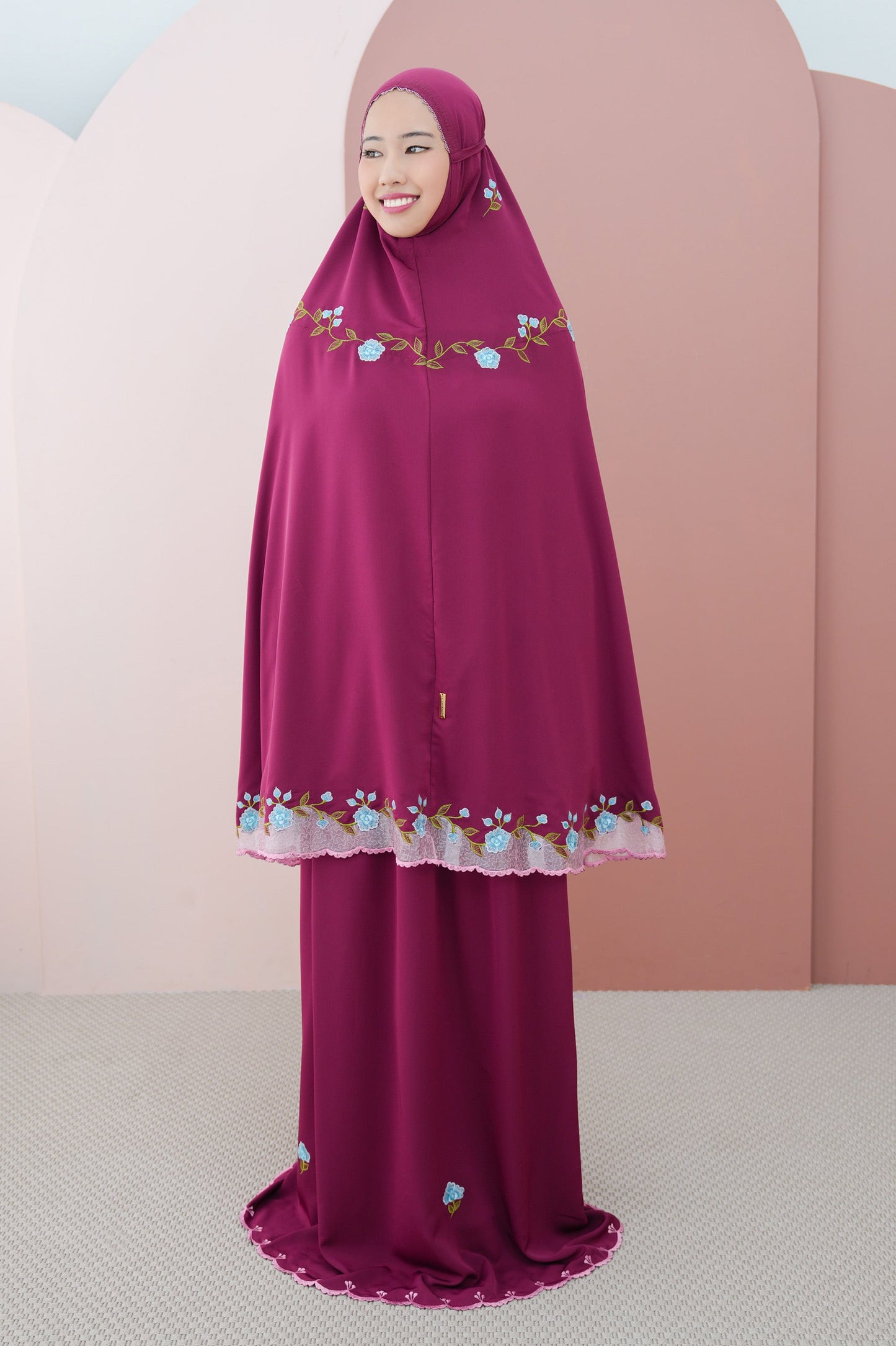 Lotus In Burgundy Prayer Wear