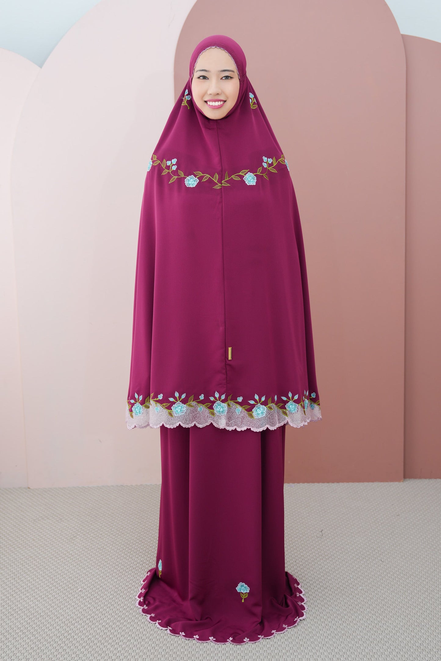 Lotus In Burgundy Prayer Wear