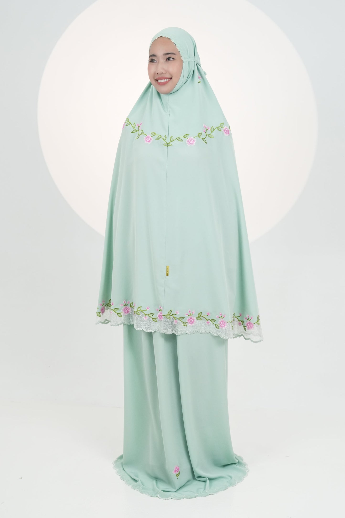 Lotus In Green Prayer Wear