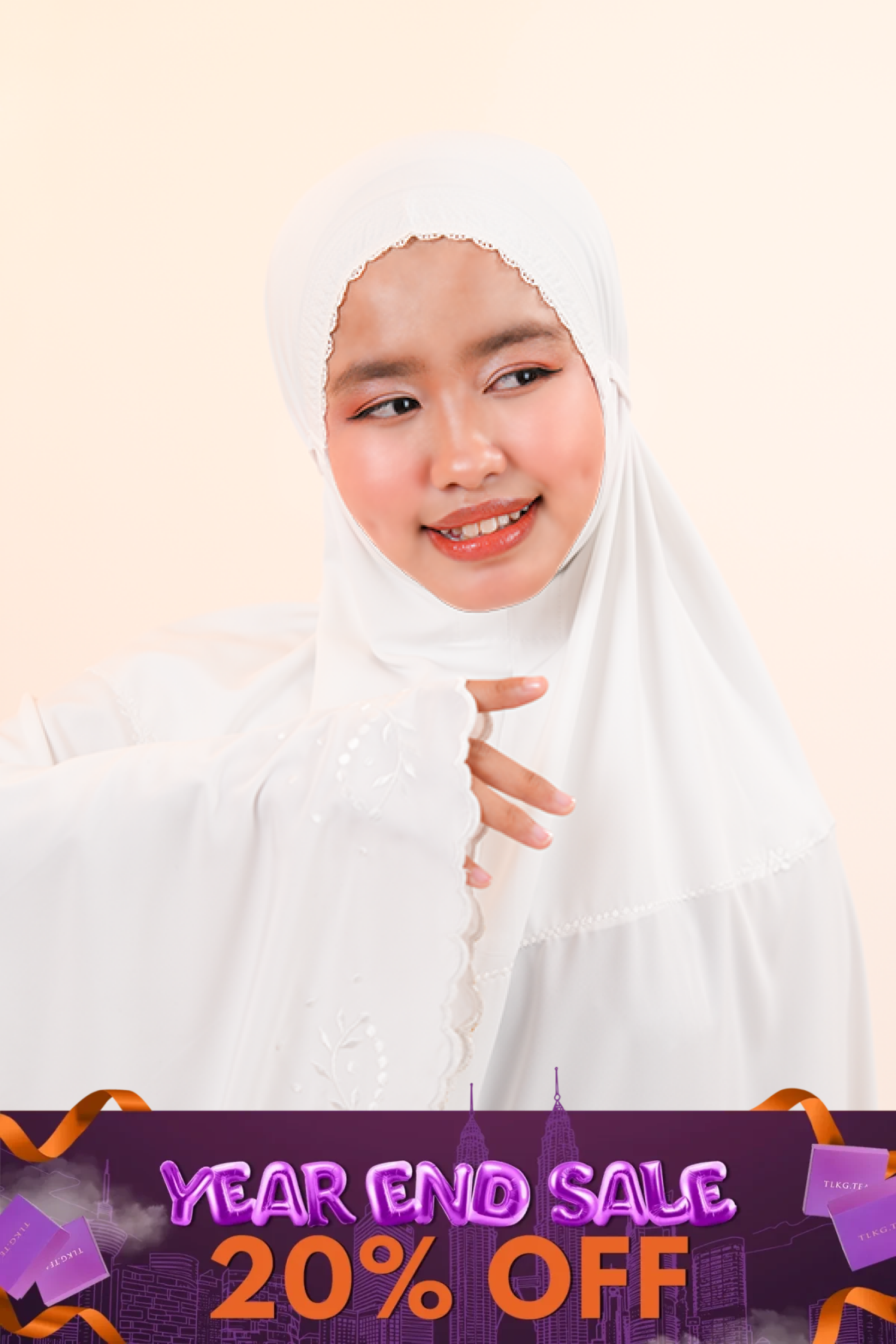 Medina Omra (Tweens) in Vanilla Prayer Wear