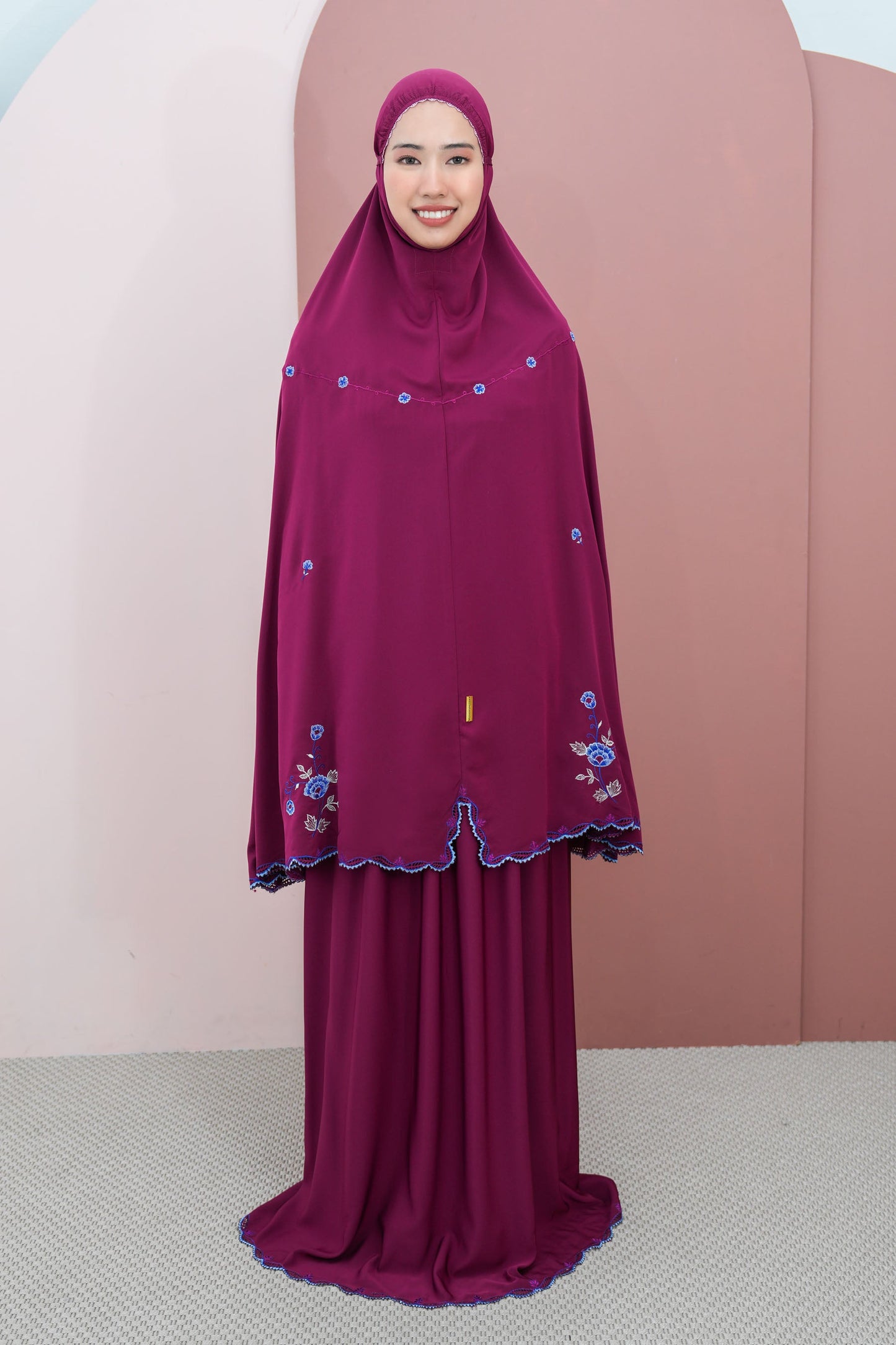 Nirmala In Burgundy Prayer Wear