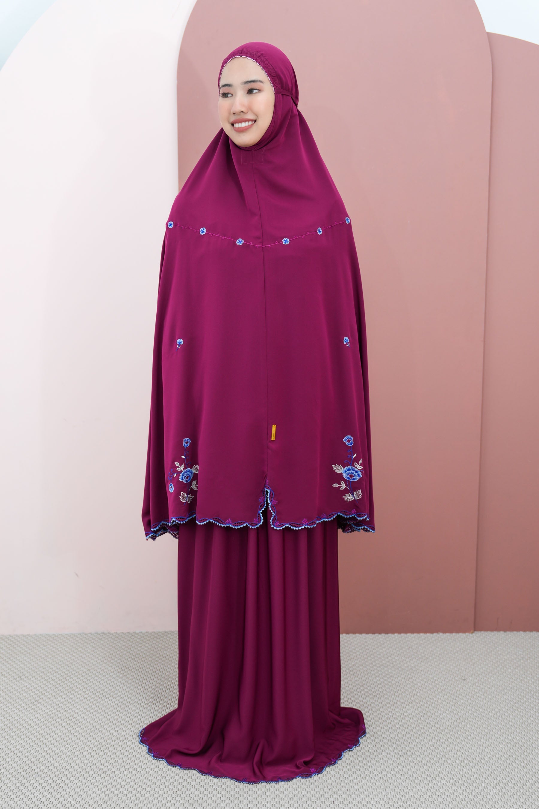 Nirmala In Burgundy Prayer Wear