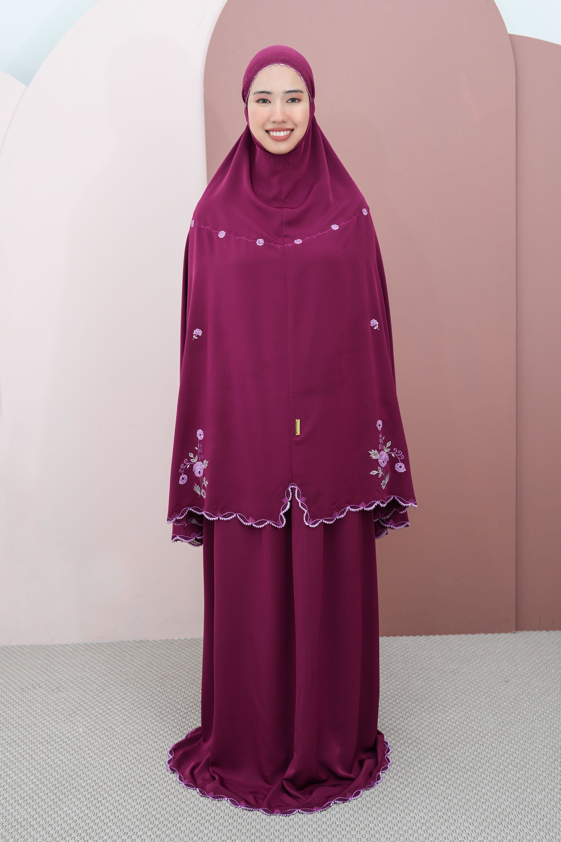 Nirmala In Burgundy Prayer Wear