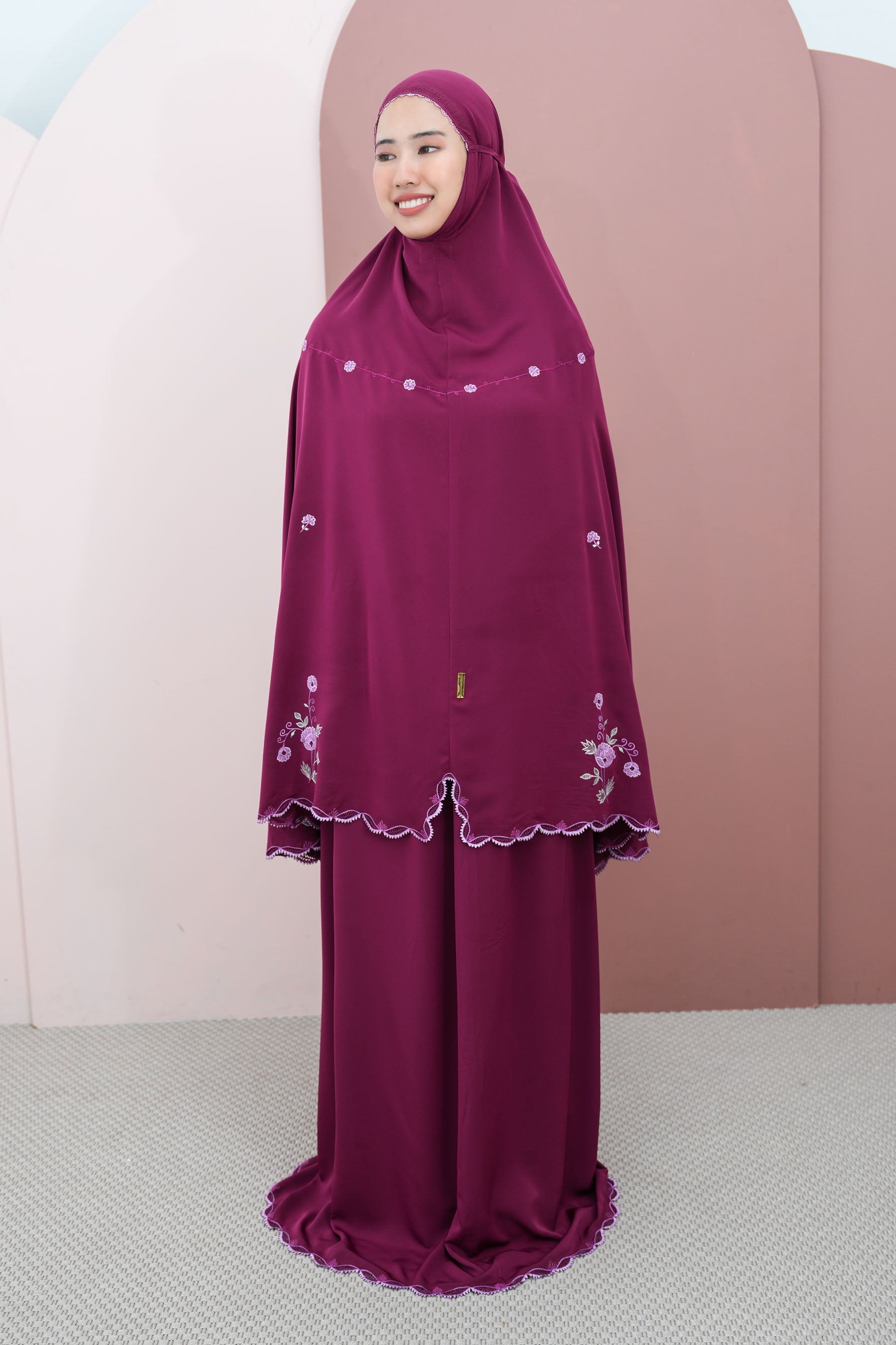 Nirmala In Burgundy Prayer Wear