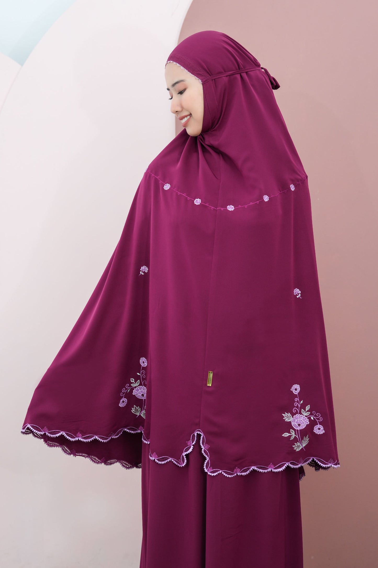 Nirmala In Burgundy Prayer Wear