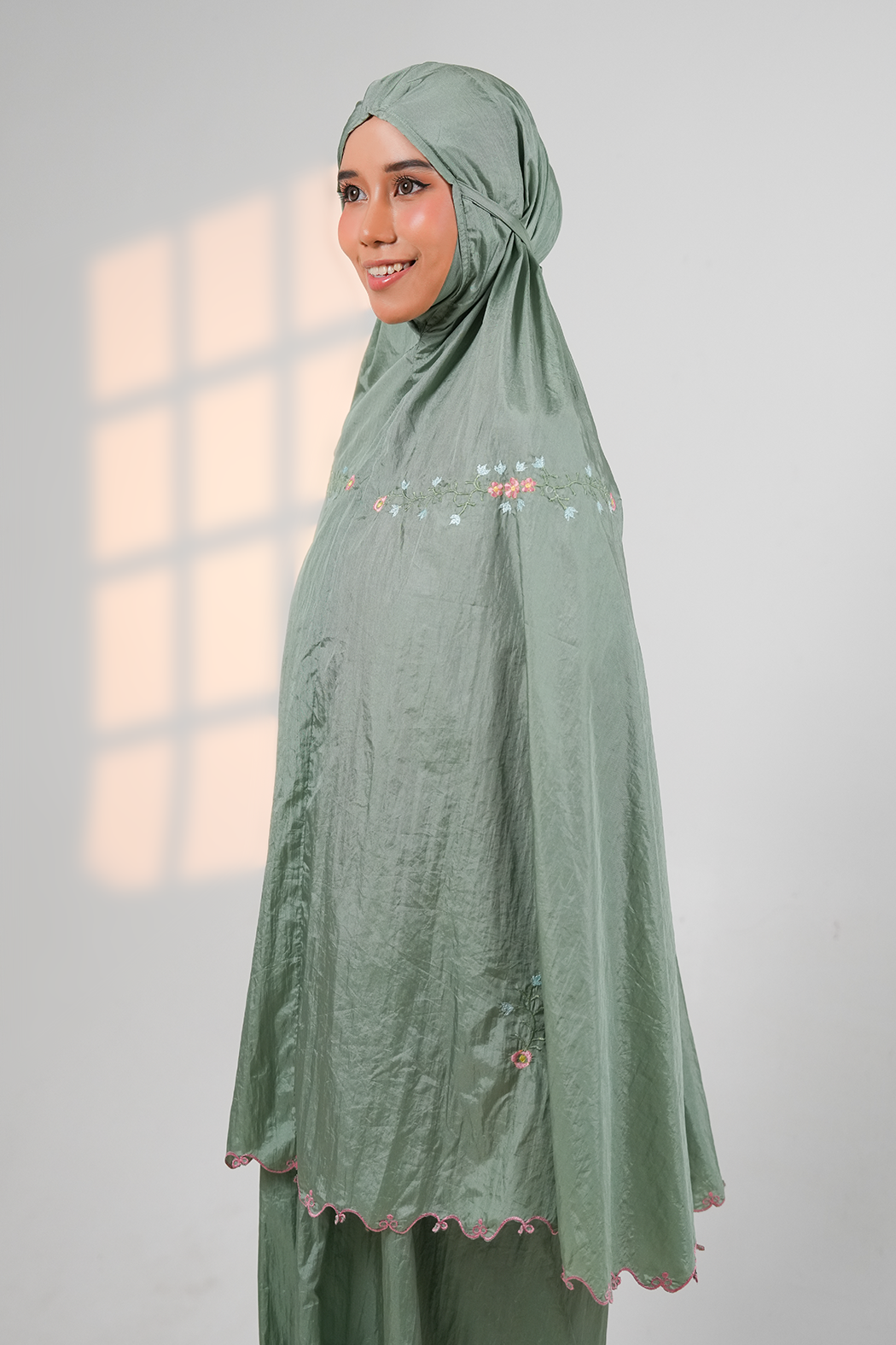 Peony Travel Telekung in Green