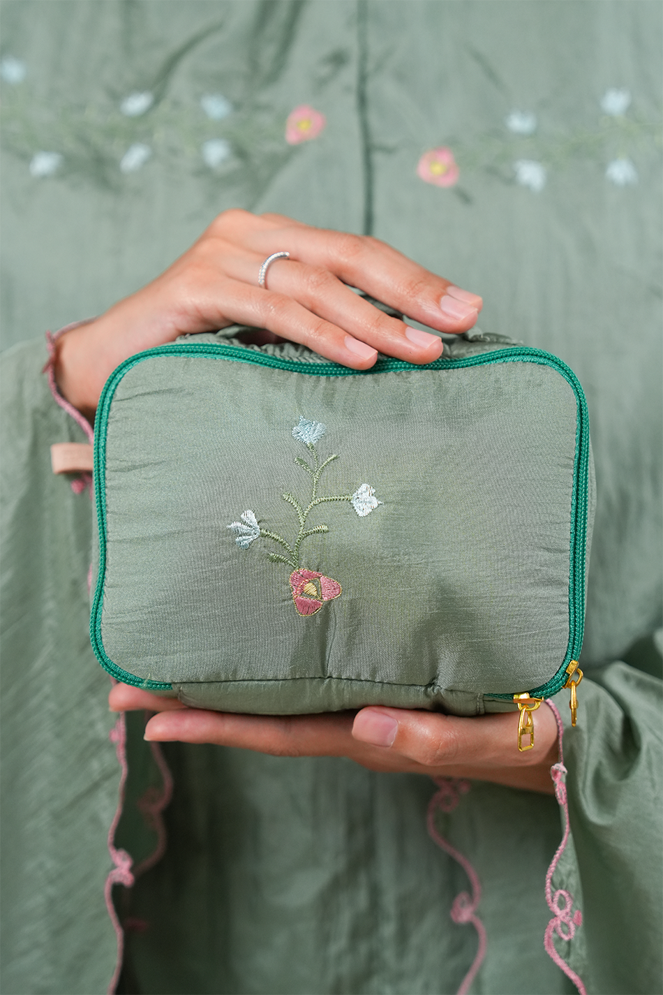 Peony Travel Telekung in Green