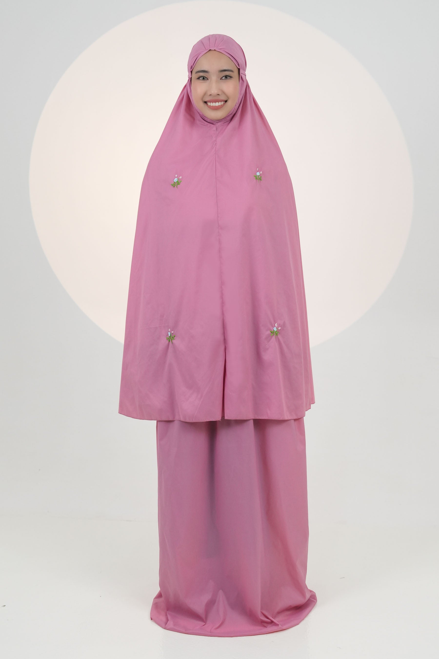 Pocketable Travel Telekung In Bubblegum Prayer Wear