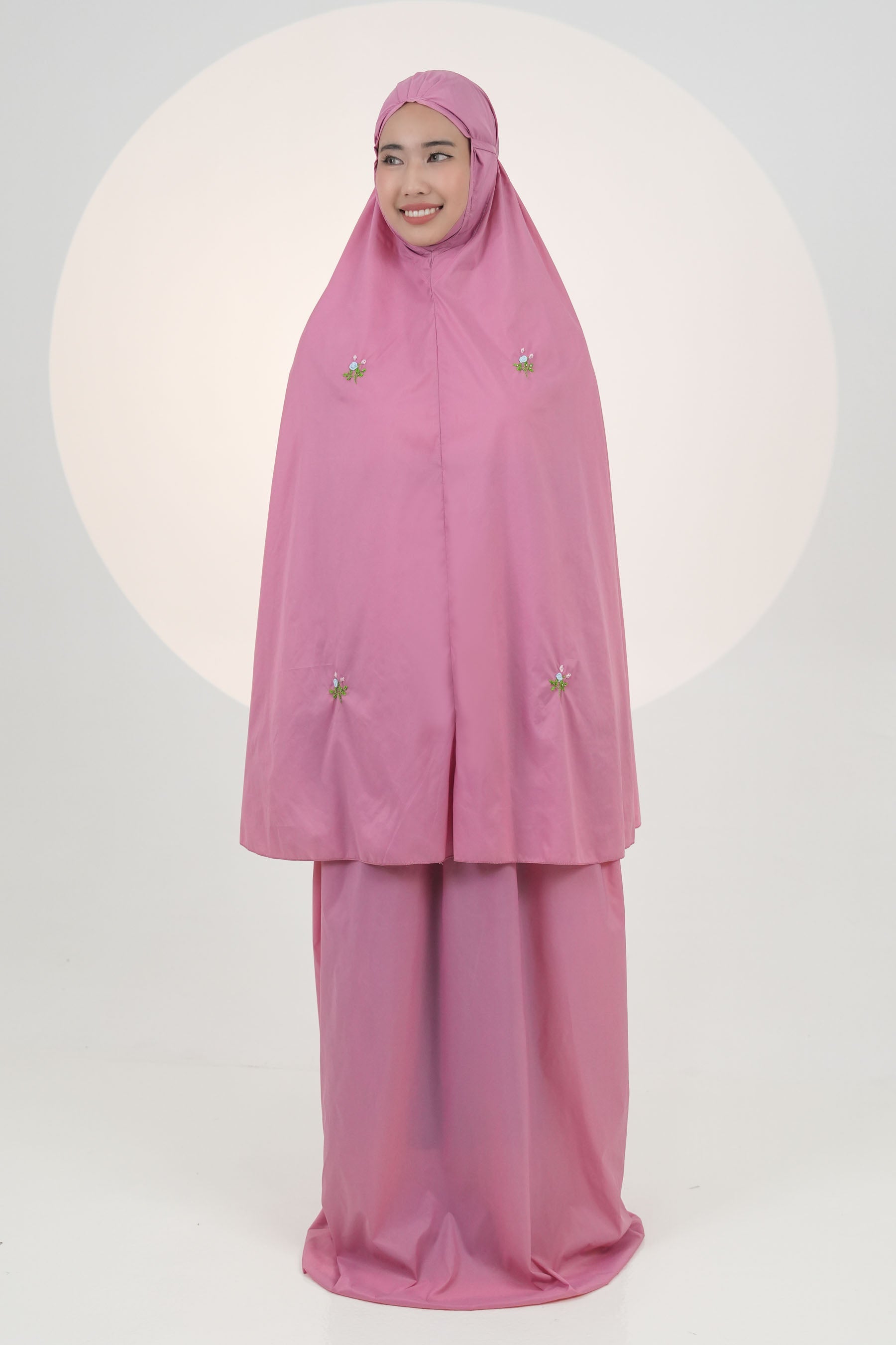 Pocketable Travel Telekung In Bubblegum Prayer Wear