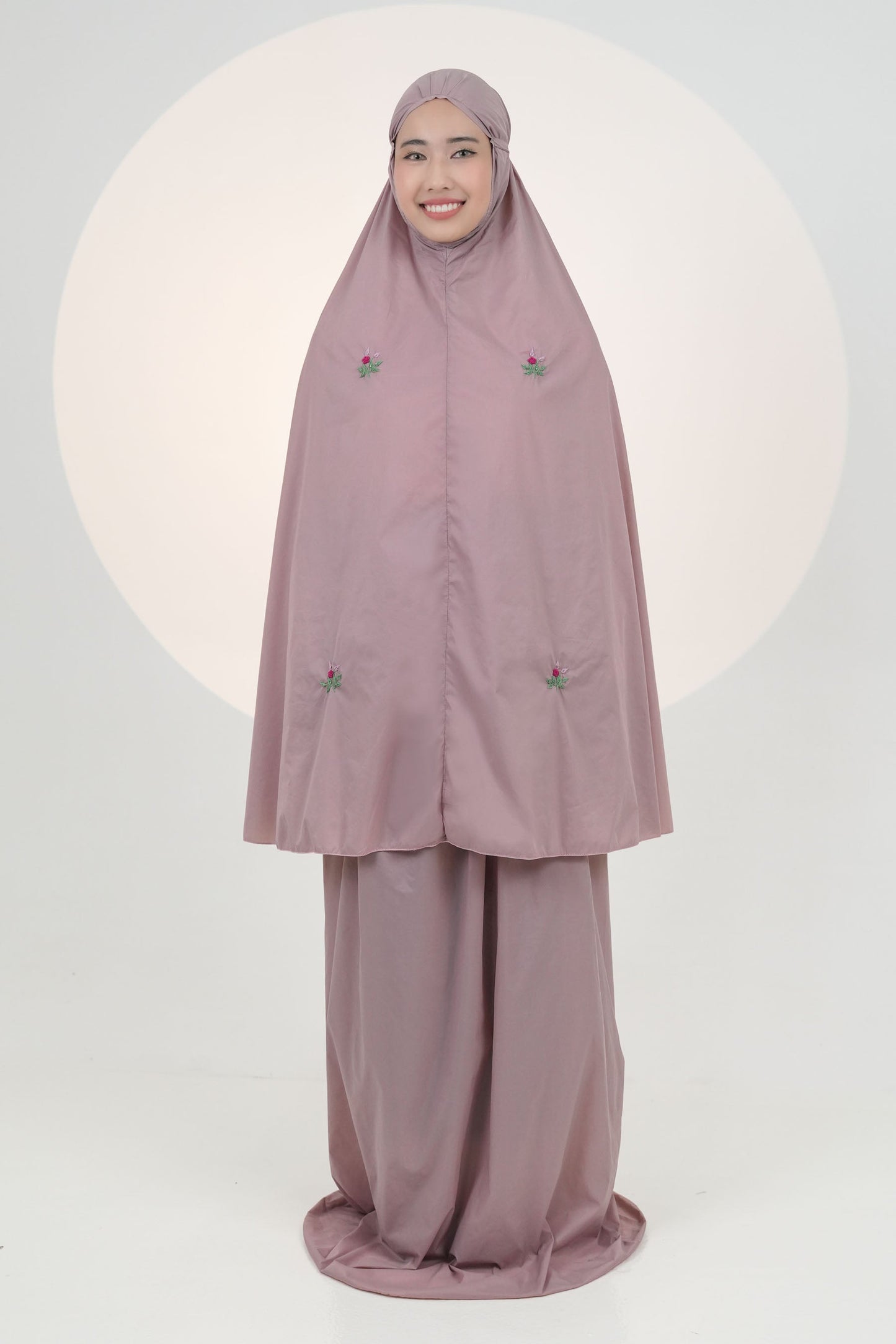 Pocketable Travel Telekung In Dusty Rose Prayer Wear