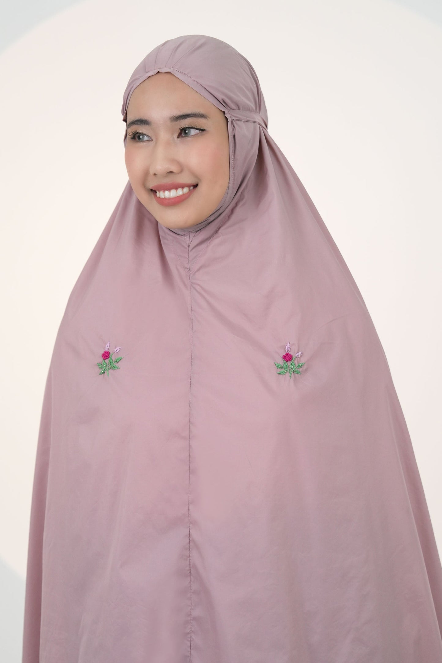 Pocketable Travel Telekung In Dusty Rose Prayer Wear