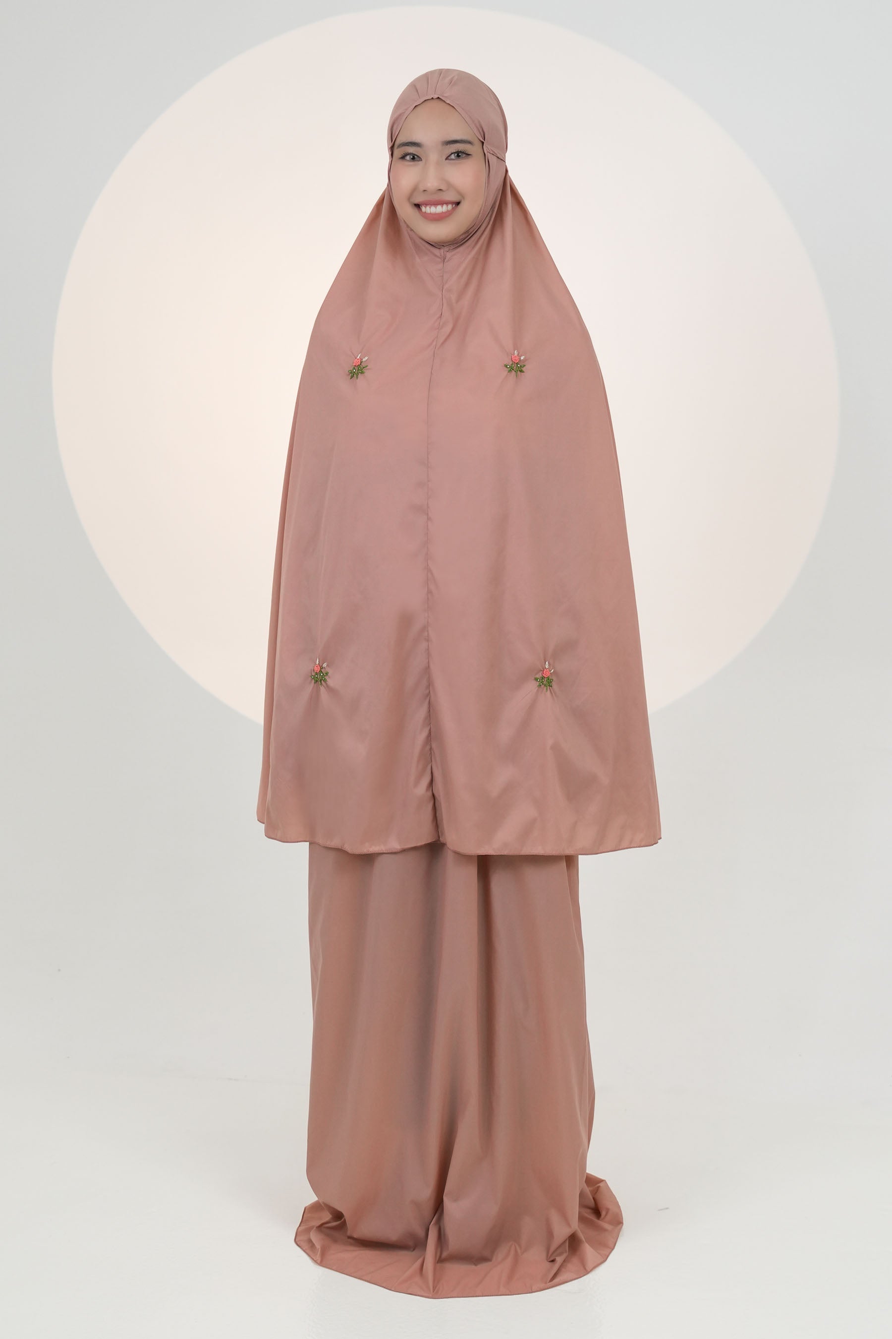 Pocketable Travel Telekung In Pecan Prayer Wear