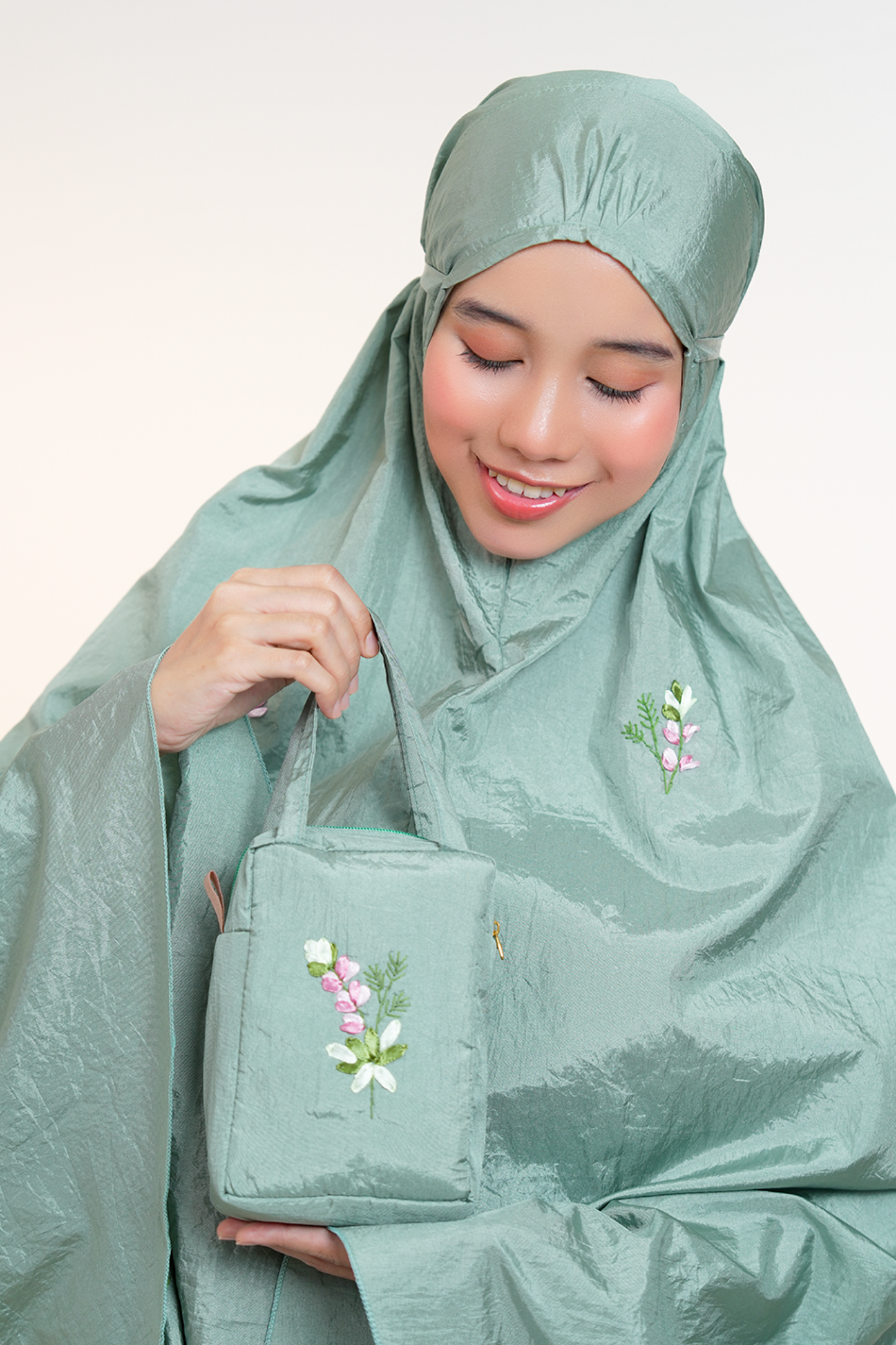 Rosebuds Travel in Green Prayer Wear