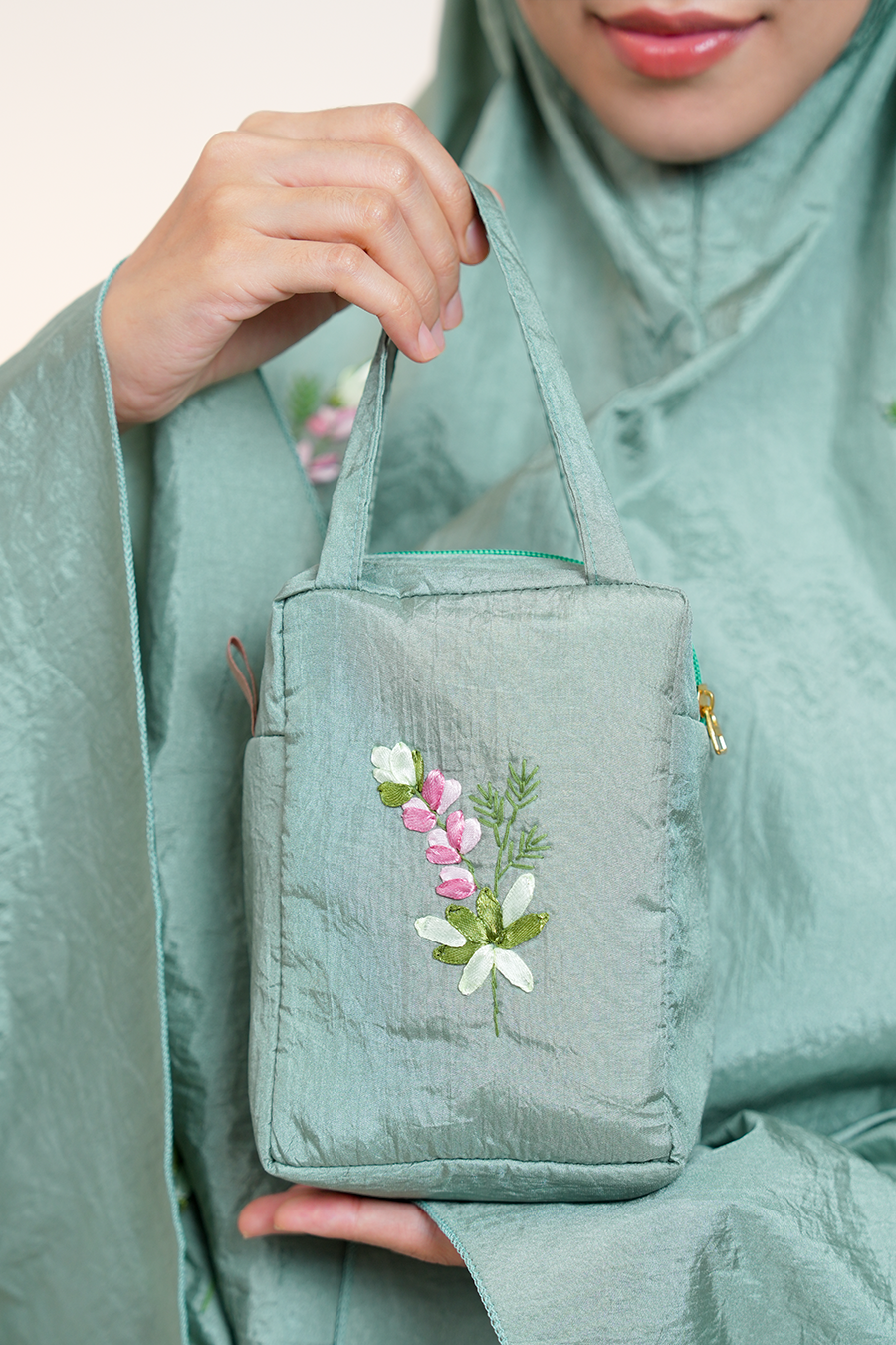 Rosebuds Travel in Green Prayer Wear