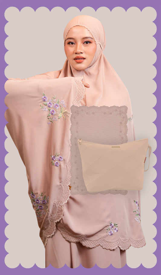 Evalora Raya Collection Set in Milk Tea