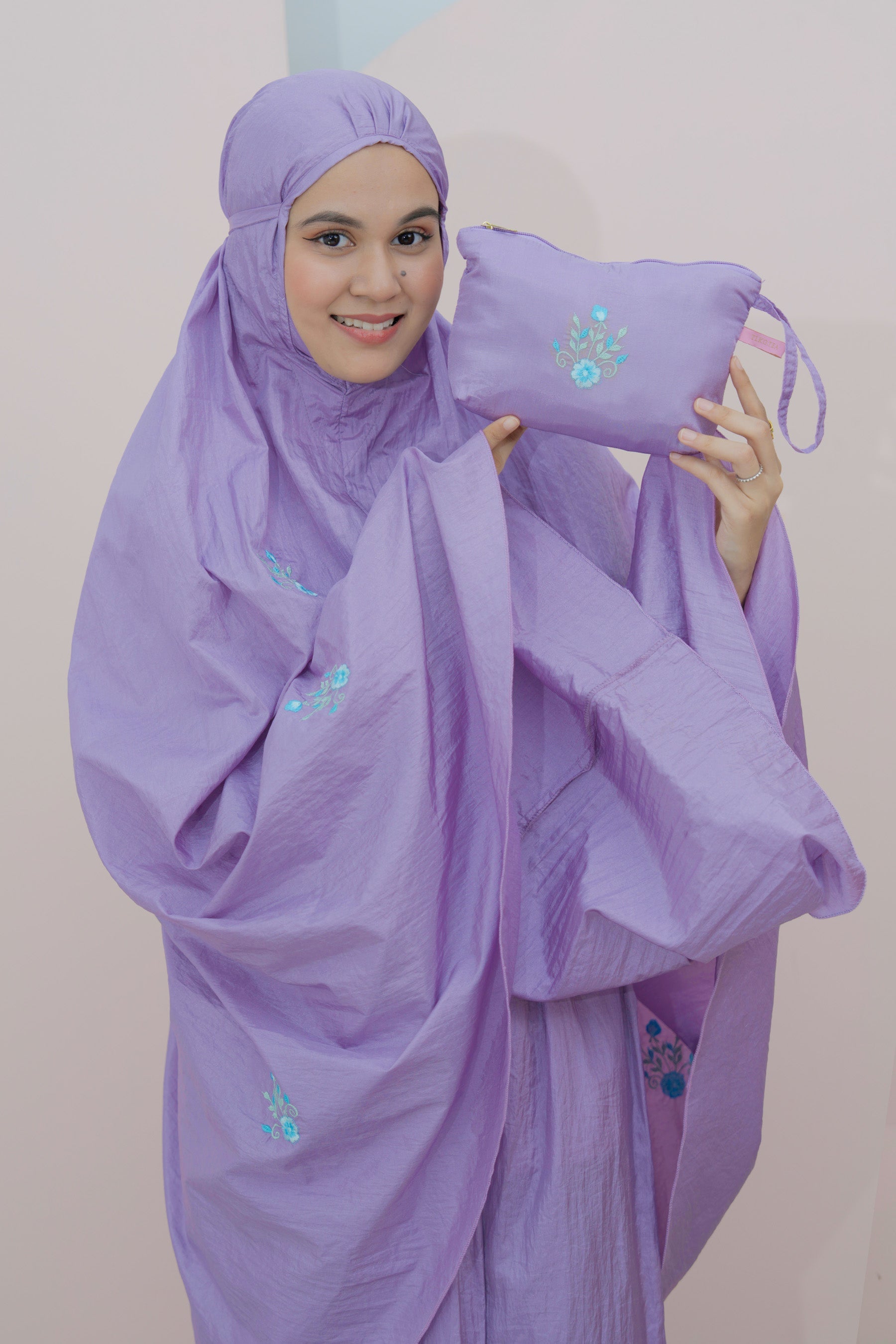 [As Is] The Travel Telekung Purple / 19.5 (Petite) Prayer Wear