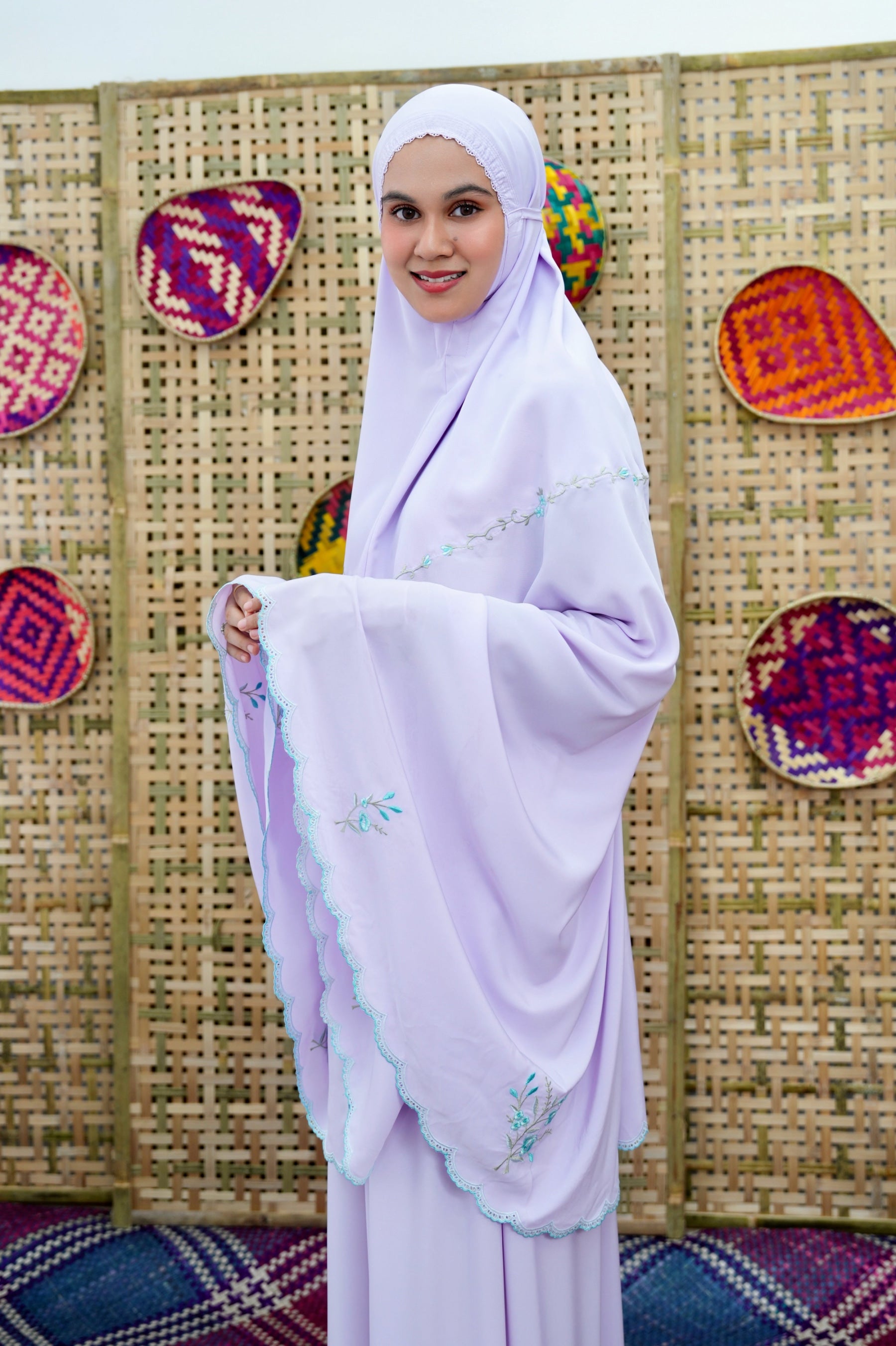 Anggun In Purple Prayer Wear