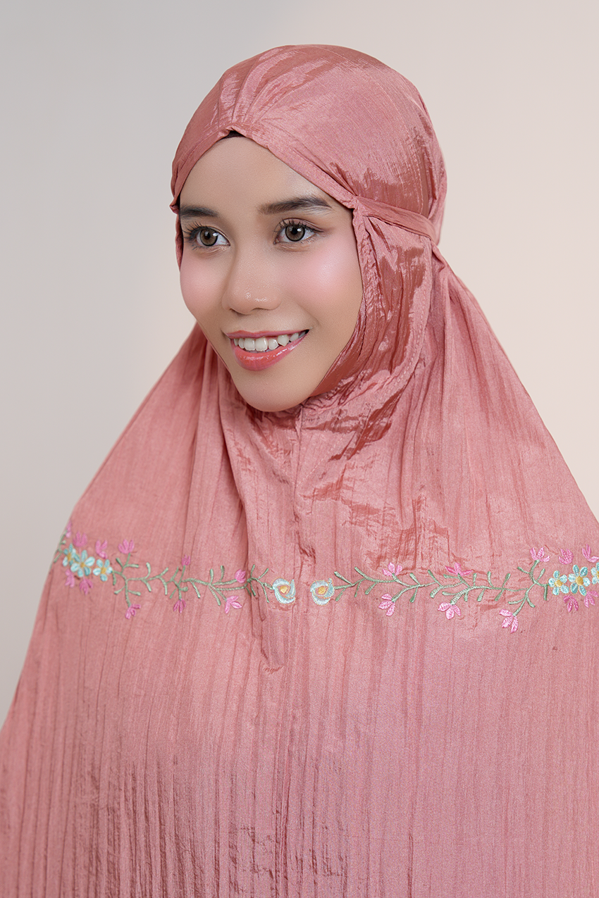 Peony Travel Telekung in Copper Prayer Wear