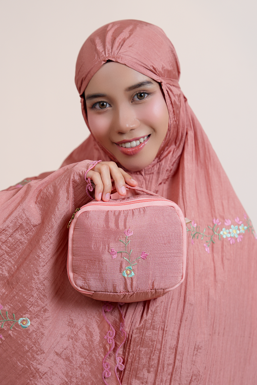 Peony Travel Telekung in Copper Prayer Wear