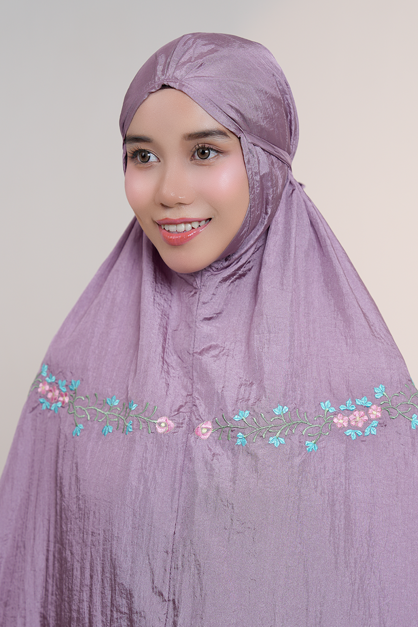 Peony Travel Telekung in Mauve Prayer Wear