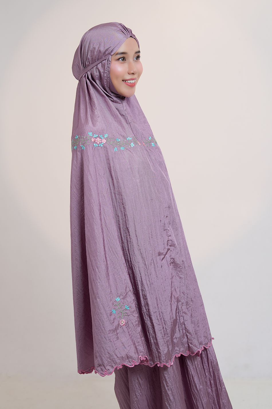 Peony Travel Telekung in Mauve Prayer Wear