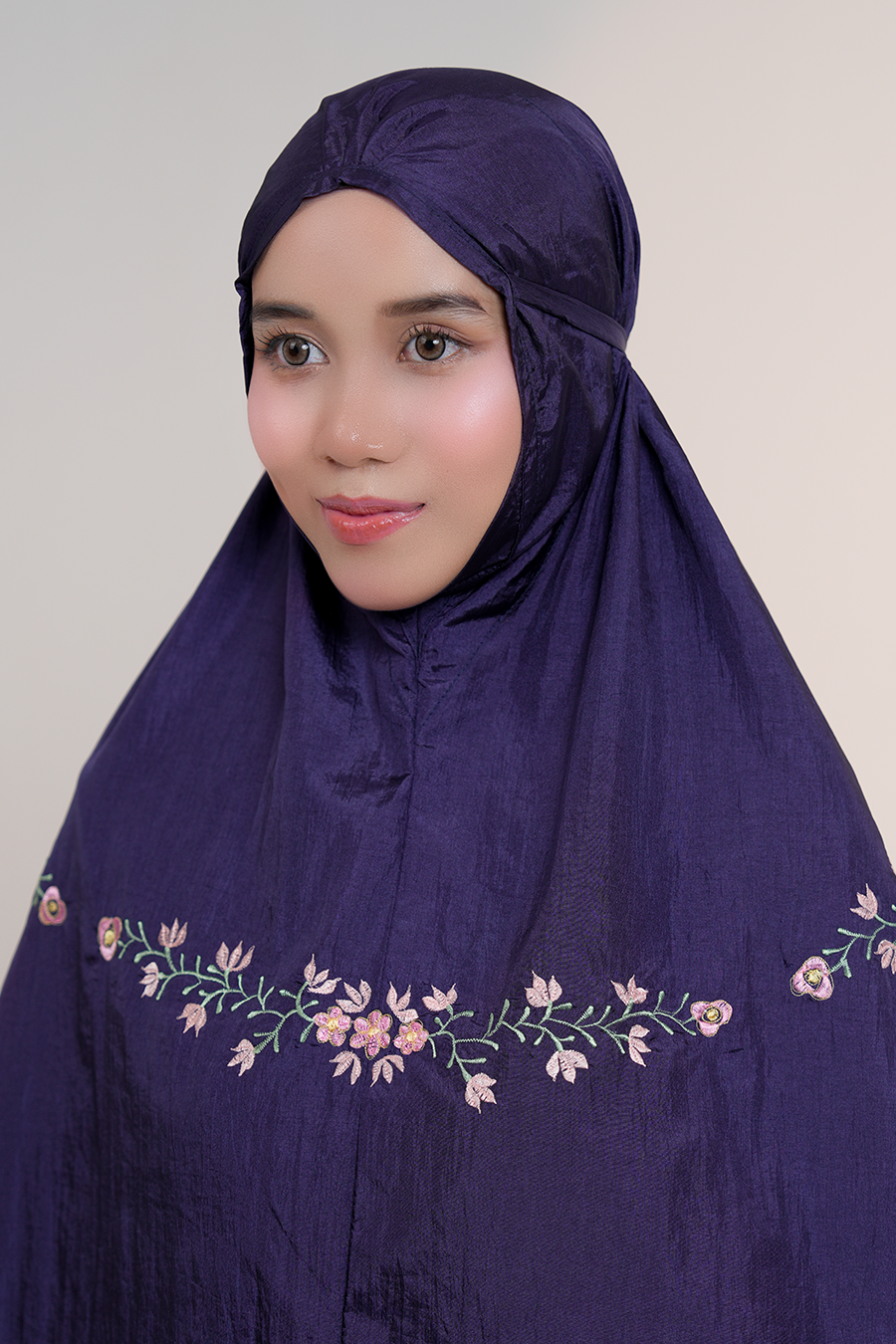 Peony Travel Telekung in Navy Prayer Wear