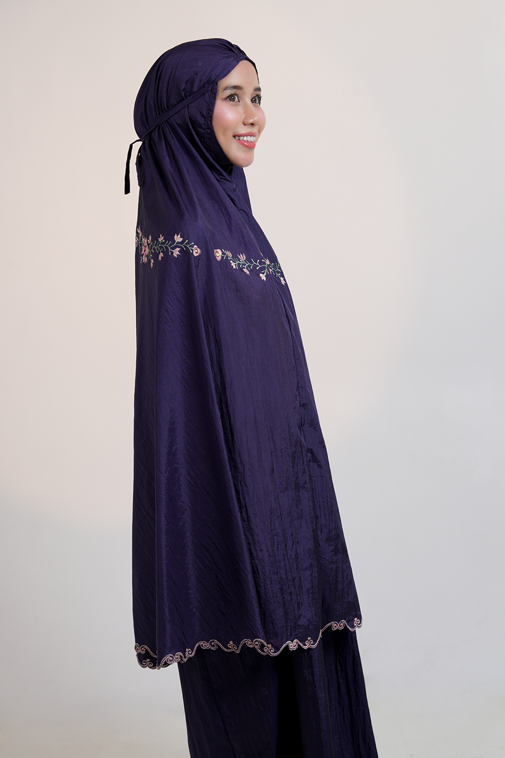 Peony Travel Telekung in Navy Prayer Wear