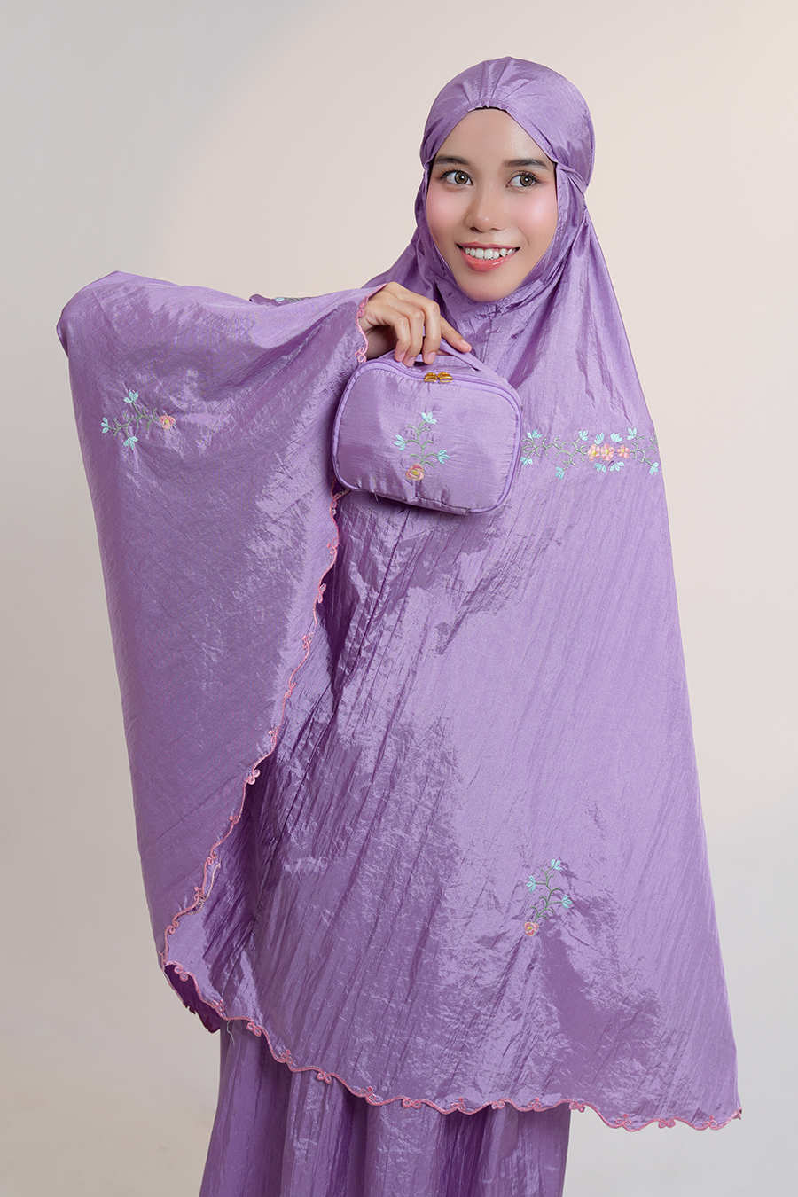 Peony Travel Telekung in Purple Prayer Wear
