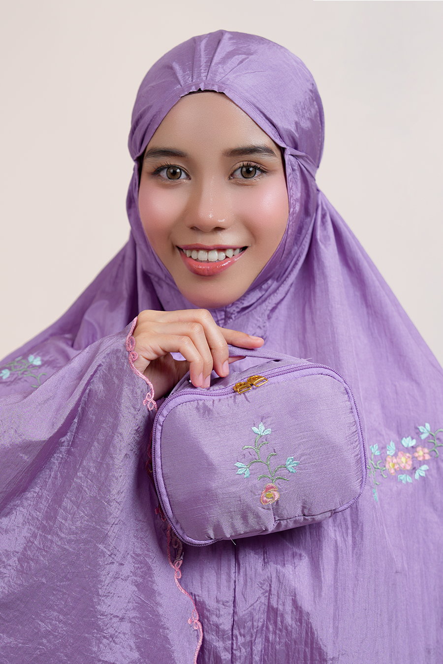 Peony Travel Telekung in Purple Prayer Wear
