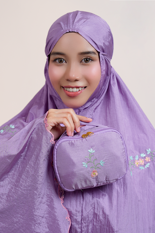 Peony Travel Telekung in Purple Prayer Wear