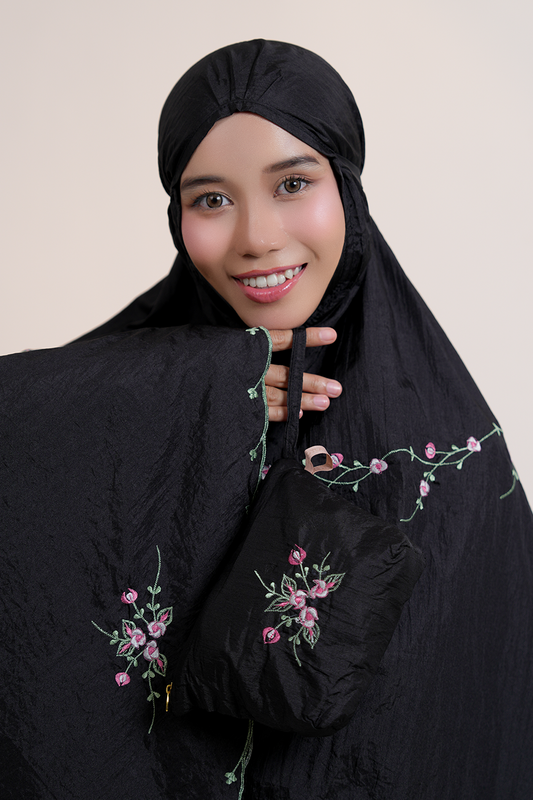 Travel Roses in Black Prayer Wear